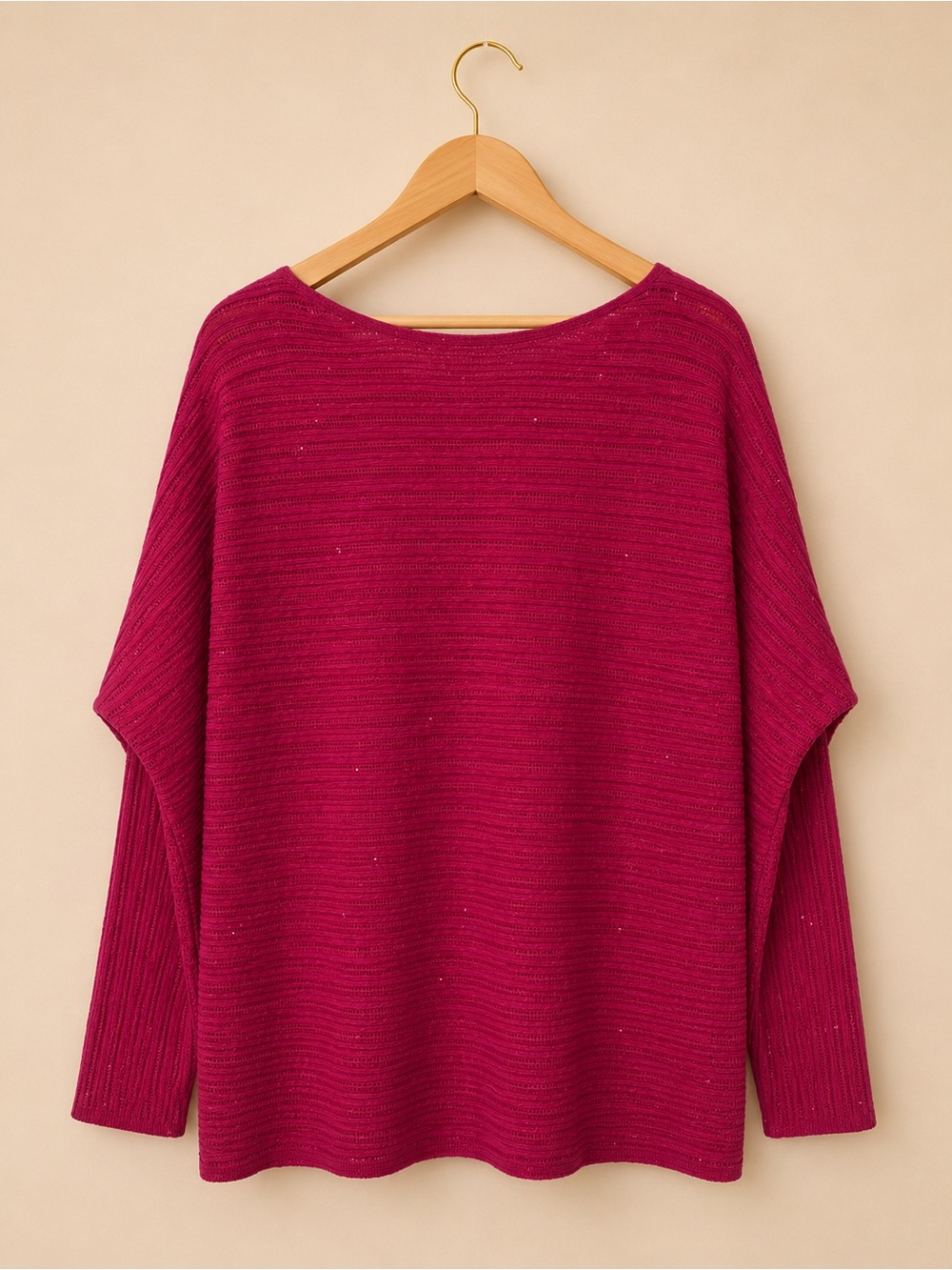 Tommy Bahama Women's Jewel Bay- mini sequin Sweater in Fuchsia Pink - Picture 4 of 5